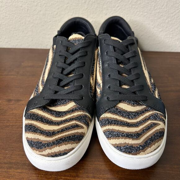Kenneth Cole Shoes Kam Sneaker Zebra Animal Print Black Brown Boho Casual Size 8 - Picture 2 of 8